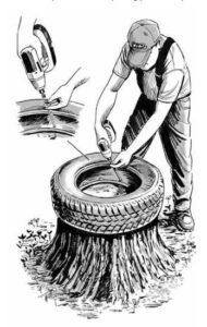 Preparations for Splitting Firewood Image